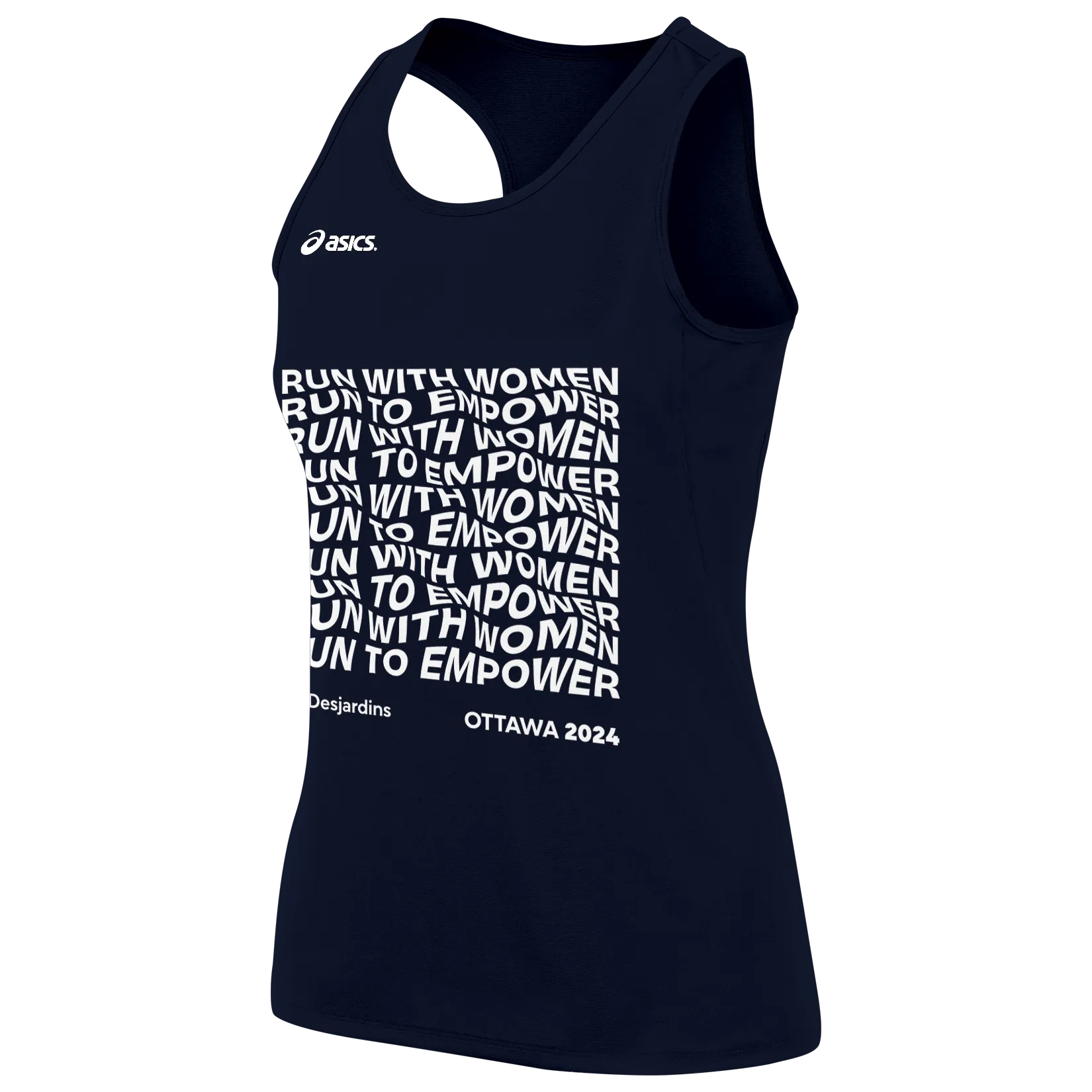 2024 Run to Empower - Womens Rival II Singlet - Black asics Clothing