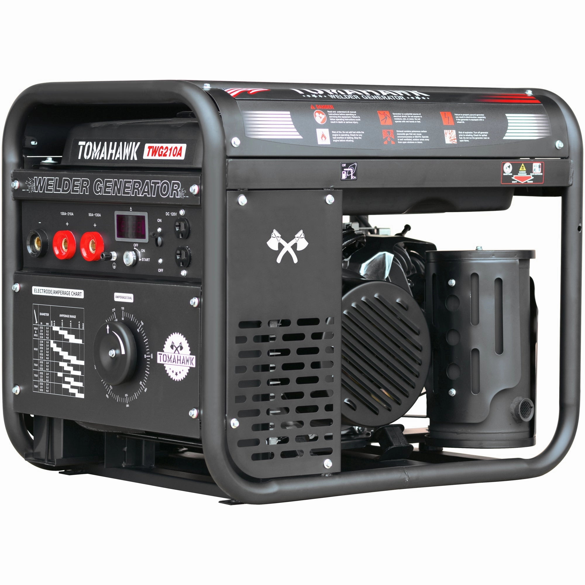 210 Amp Engine Driven Welder Generator 2000 Watt 15 HP Gas Powered