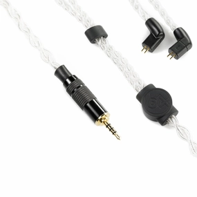 64 Audio Silver Premium Earphone Cable in ear monitors, dj headphones