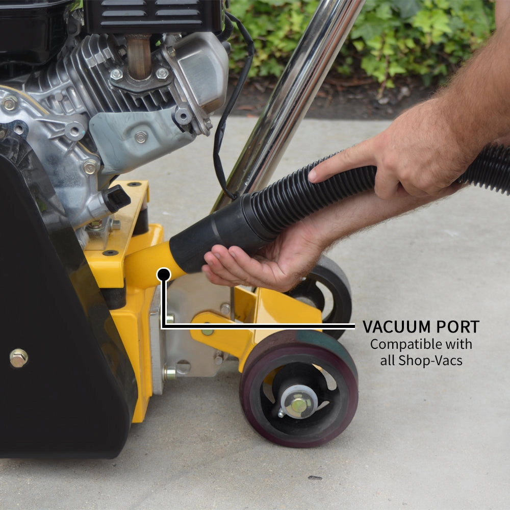 8 Gas Concrete Scarifier Planer Grinder with 5.5 HP Honda Engine Blade Bundle