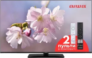Aiwa LED TV 43 Inch Smart Android, 4K, 3 HDMI, 2 USB, Voice Control, Netflix, Prime View tv stand, curved tv
