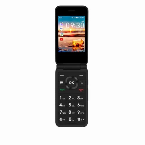Alcatel U102AA Cingular Flip IV 2.8" 4GB Storage 512 RAM Black 4G-LTE AT&T Prepaid Cellphone Cell Phone