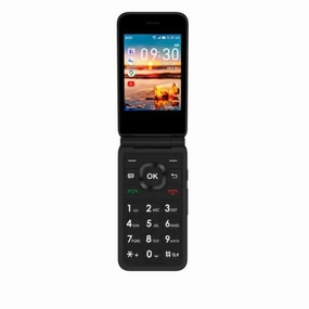 Alcatel U102AA Cingular Flip IV 2.8" 4GB Storage 512 RAM Black 4G-LTE AT&T Prepaid Cellphone Cell Phone