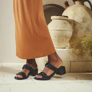 AMELIA BLACK HEELED SANDAL