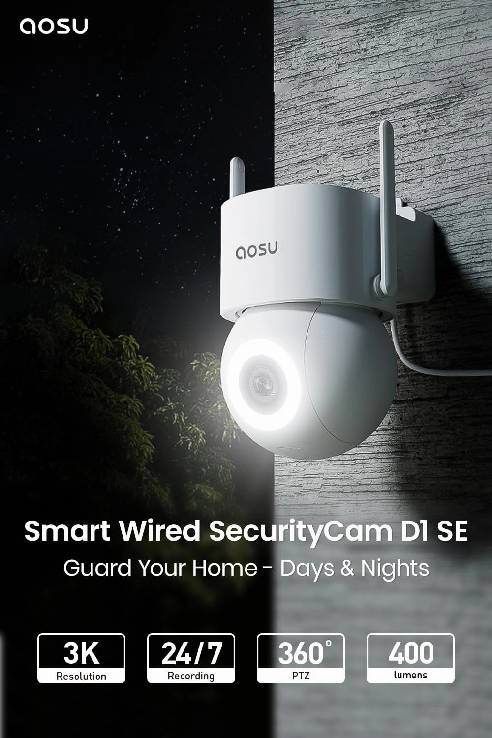 AOSU 3K Wired Security Camera Outdoor - C5E2CA11