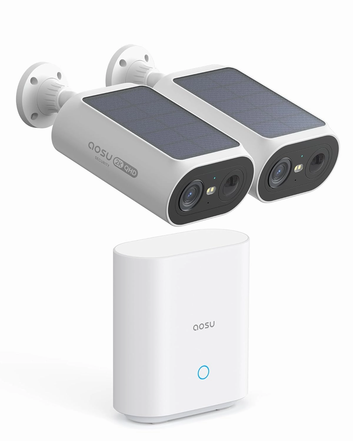 AOSU Solar Security Cameras Wireless Outdoor 2 Camera Kit - C8E2DA11