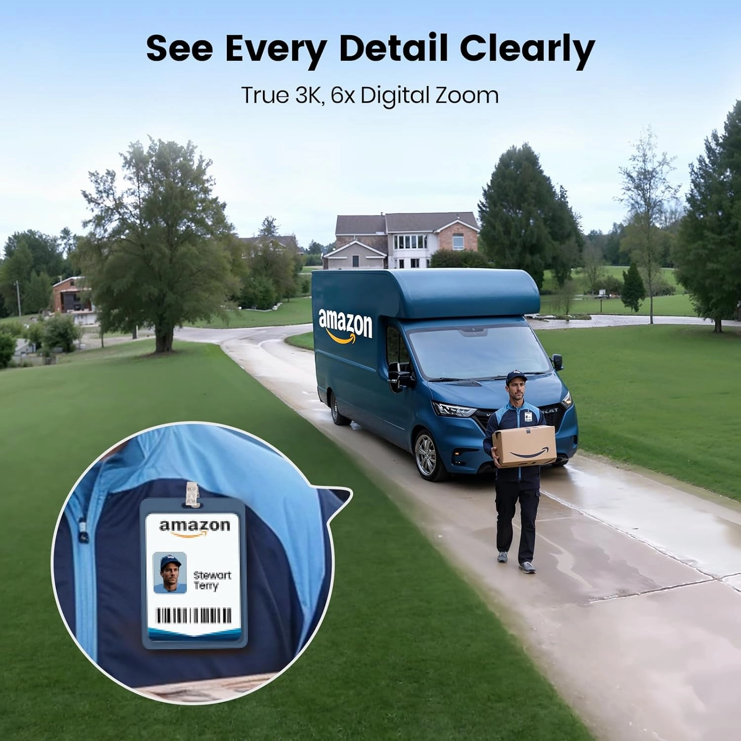 AOSU Solar Wireless Outdoor Security Camera-360 Pan/Tilt Surveillance with Floodlight - C9S2CH11