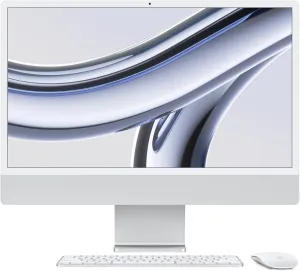 Apple iMac 24Inch With Retina 4.5K Display, M3 Chip, 8 Core Cpu & 8 Core Gpu, 256GB, Silver tv stand, curved tv