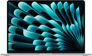Apple MacBook 15Inch, M4 Chip with 10Core CPU & 10Core GPU, 16GB & 256GB SSD, Silver tv stand, curved tv