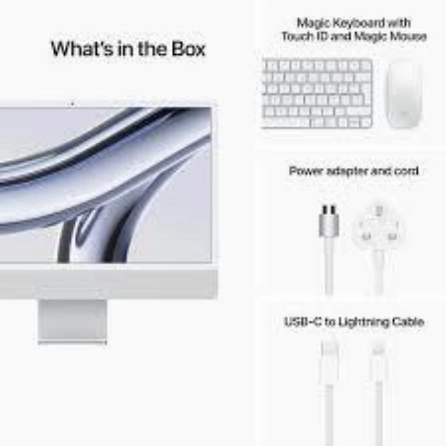 Apple iMac 24 Inch with Retina 4.5K display, M3 Chip with 8GB Core CPU & 10 GB Core GPU