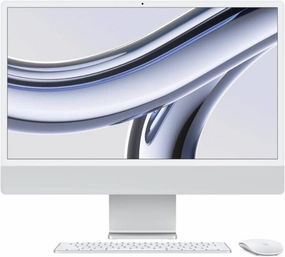 Apple iMac 24 Inch with Retina 4.5K display, M3 Chip with 8GB Core CPU & 10 GB Core GPU tv stand, curved tv