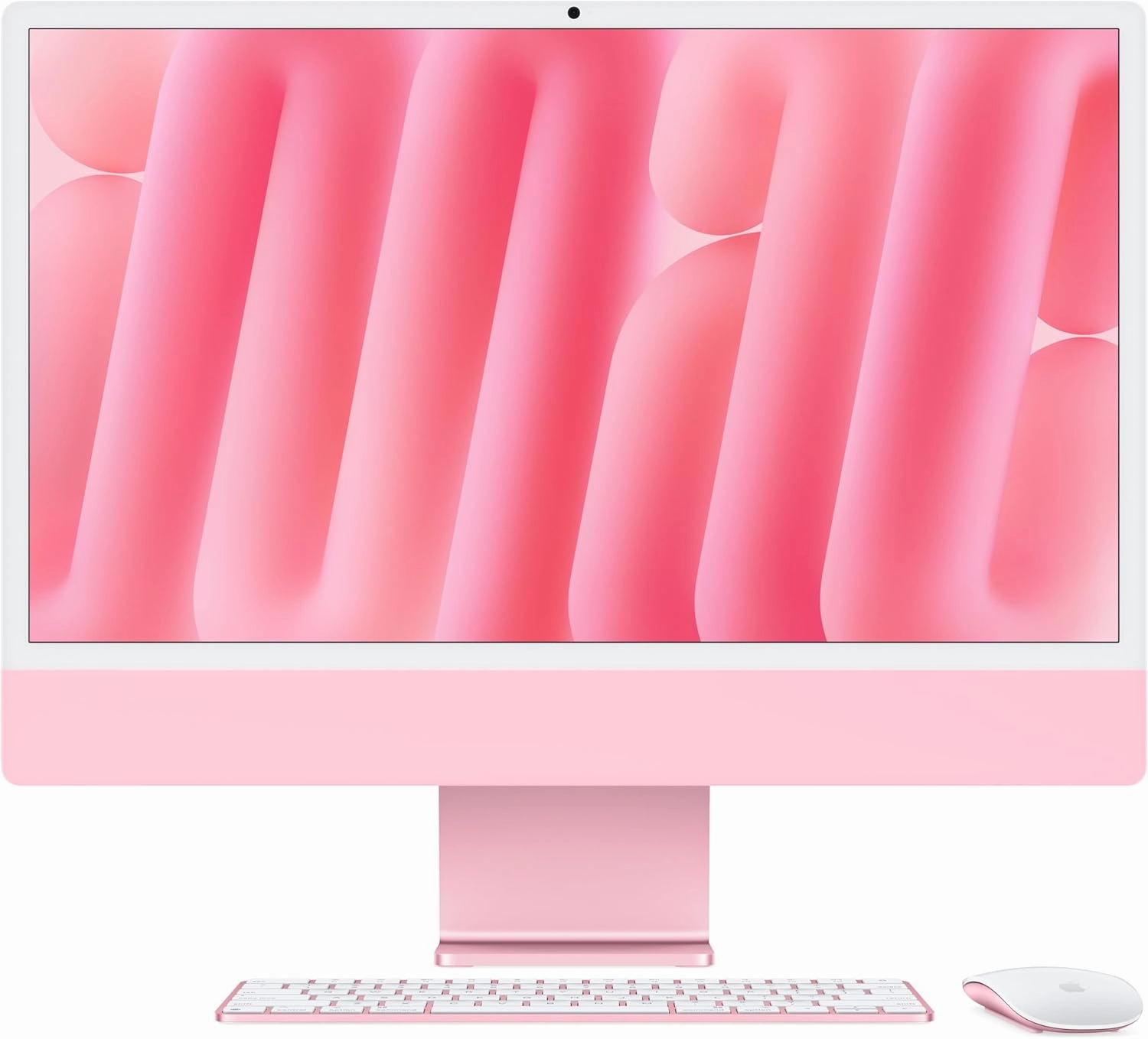 Apple iMac 24Inch with Retina 4.5K Display, M4 chip with 10core CPU and 10core, 256GB SSD, Pink tv stand, curved tv