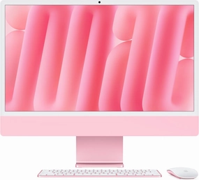 Apple iMac 24Inch with Retina 4.5K Display, M4 chip with 10core CPU and 10core, 512GB SSD, Pink tv stand, curved tv