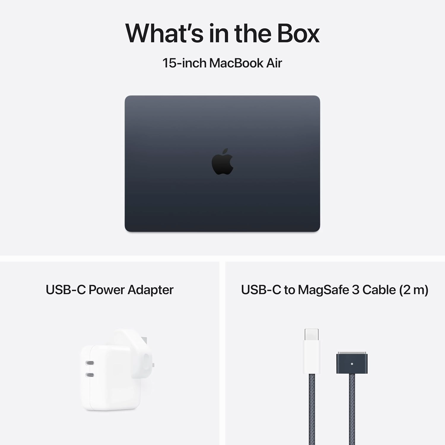 Apple MacBook 15Inch, M4 Chip with 10Core CPU & 10Core GPU, 16GB & 512GB SSD, Midnight