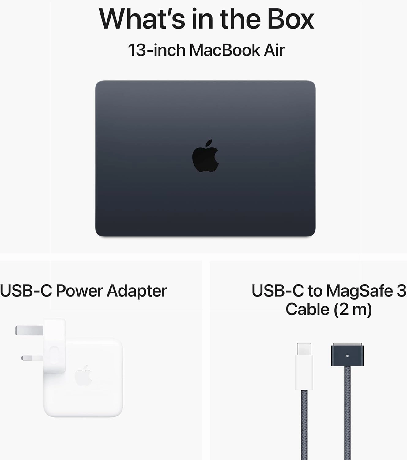 Apple MacBook Air 13Inch M3 Chip, 8 Cpu & 10 Gpu, 16GB, 512GB SSD, Midnight