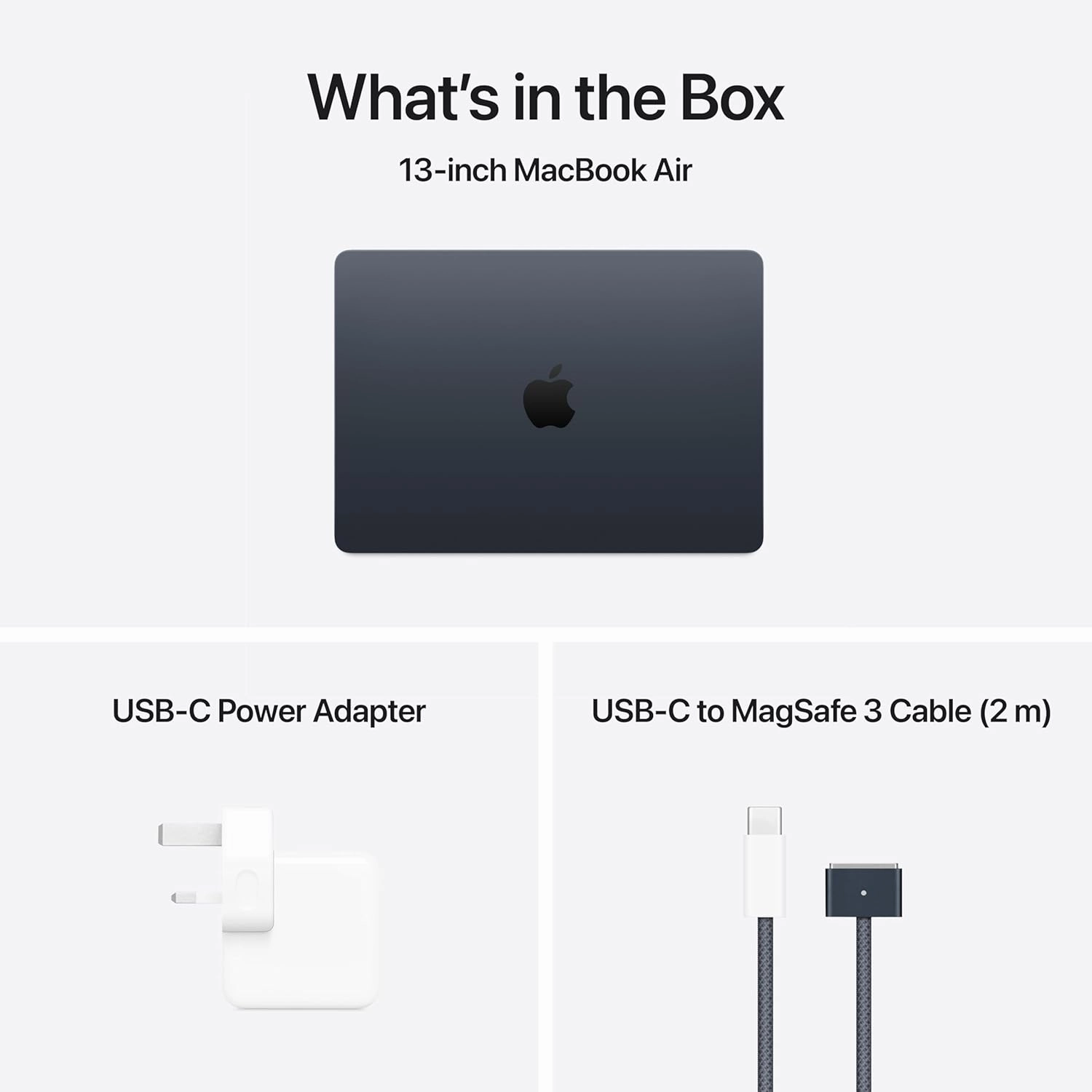 Apple MacBook Air 13Inch, M4 Chip with 10Core CPU & 10Core GPU, 16GB & 512GB SSD, Midnight