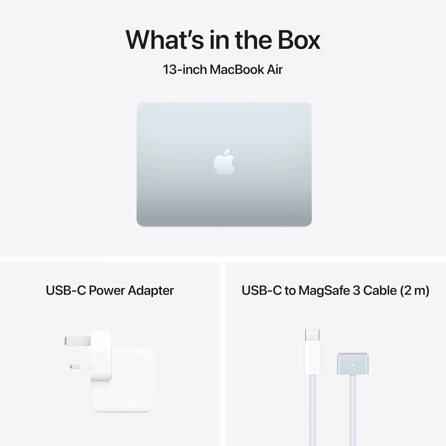 Apple MacBook Air 13Inch, M4 Chip with 10Core CPU & 10Core GPU, 16GB & 512GB SSD, Sky Blue
