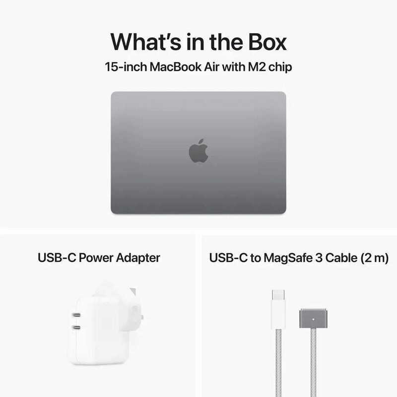 Apple MacBook Air 15Inch M2, 8 Core Cpu & 10 Core Gpu, 256GB, Space Grey