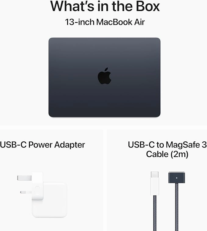Apple MacBook Air 15Inch M3, 8 Cpu & 10 Gpu, 8GB, 512GB SSD, Midnight