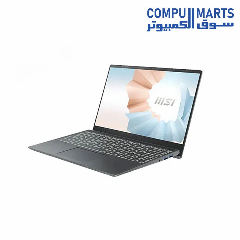 AS NEW LAPTOP MSI Modern 14 B5M RYZEN 5 5500U RAM 8GB SSD 256GB M.2 NVME AMD RADEON GRAPHICS 14.0 FHD IPS- ULTRA SLIM - WIN 11