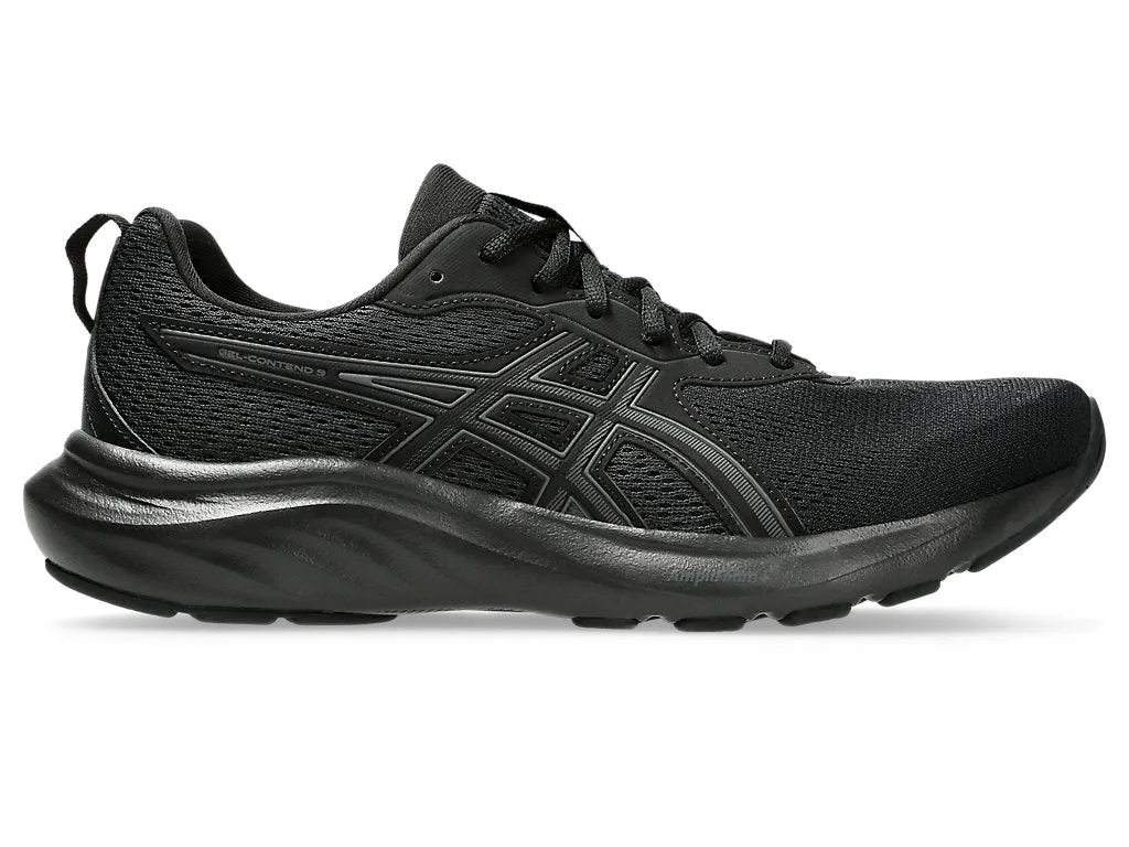 ASICS MEN'S GEL CONTEND 9 TRIPLE BLACK RUNNING SHOES Shoes_Mens-Asics