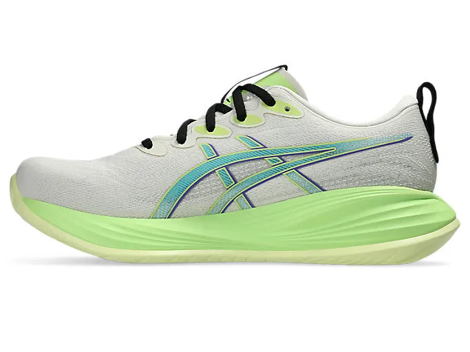 ASICS MEN'S GEL CUMULUS 27 BIRCH/LIME RUNNING SHOES Shoes_Mens-Asics