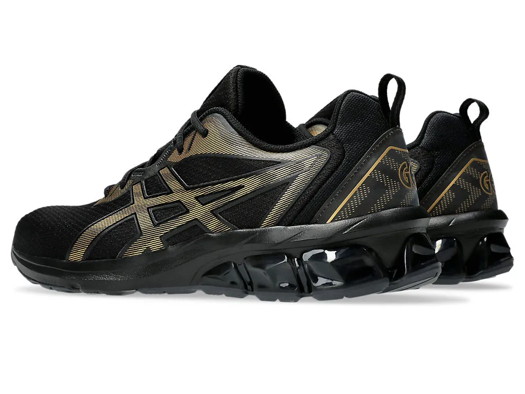 ASICS MEN'S GEL QUANTUM 90 IV BLACK/PURE GOLD RUNNING SHOES Shoes_Mens-Asics