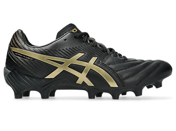 ASICS MEN'S LETHAL FLASH BLACK/GOLD FOOTBALL SHOES Shoes_Mens-Asics