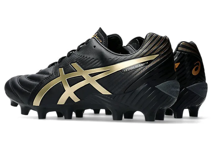 ASICS MEN'S LETHAL FLASH BLACK/GOLD FOOTBALL SHOES Shoes_Mens-Asics