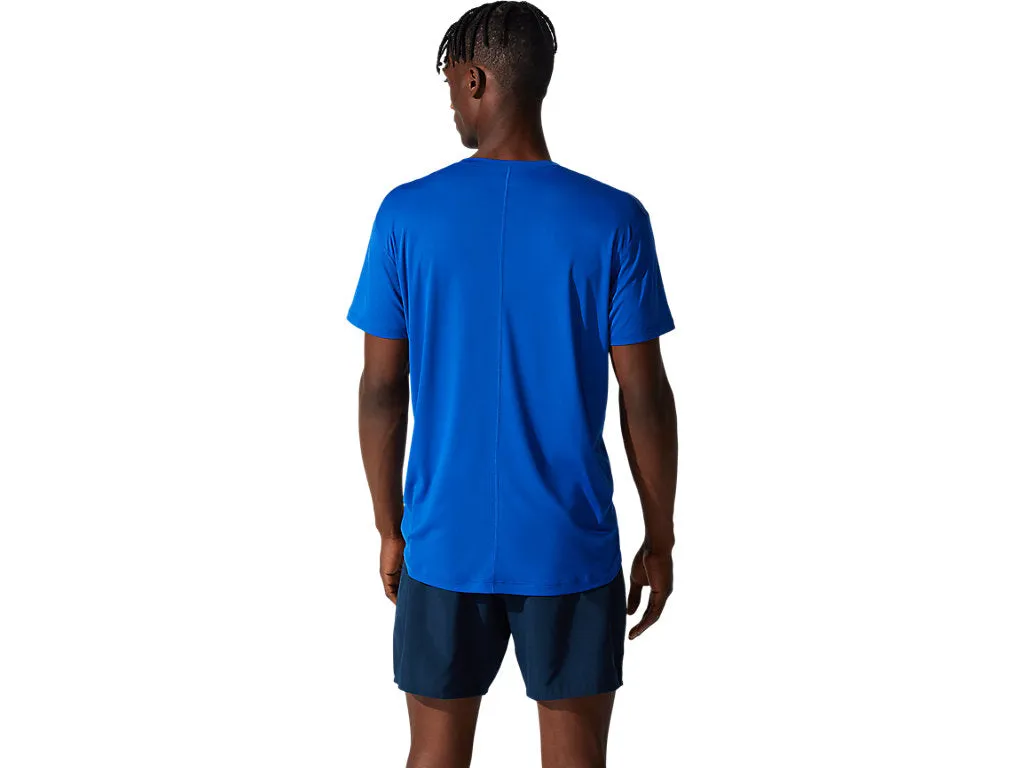 ASICS MEN'S SILVER LOGO BLUE TEE Shoes_Mens-Asics