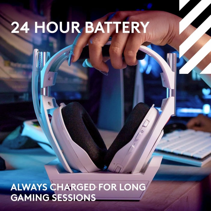 Astro A50 (Gen 5) Lightspeed Wireless Headset   Base Station - White For Xbox/Ps5/Nintendo/Pc/Mobile