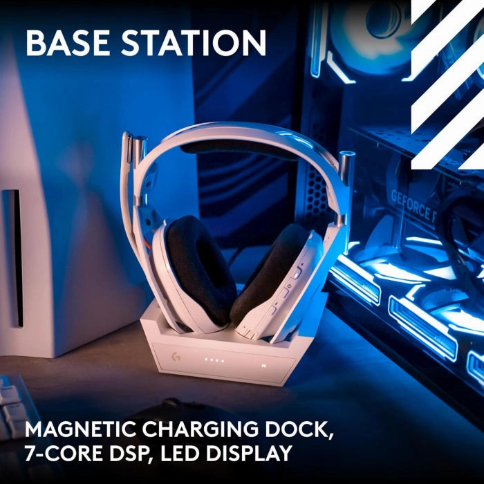 Astro A50 (Gen 5) Lightspeed Wireless Headset   Base Station - White For Xbox/Ps5/Nintendo/Pc/Mobile