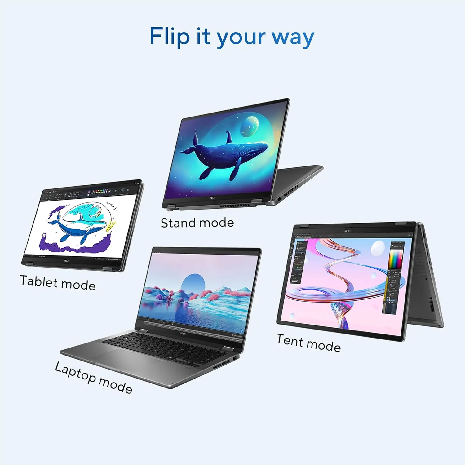 Asus Vivo book 14 Flip-Intel Core Ultra 5- 226V, 16GB & 512GB SSD, 14Inch Touch, Win11