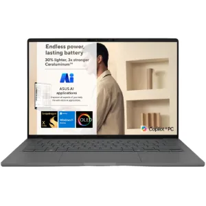 Asus ZenBook 14-Snapdragon X Elite X1E 78, 16GB & 1TB SSD, Qualcomm Adreno GPU-14, 14Inch, Win11 tv stand, curved tv