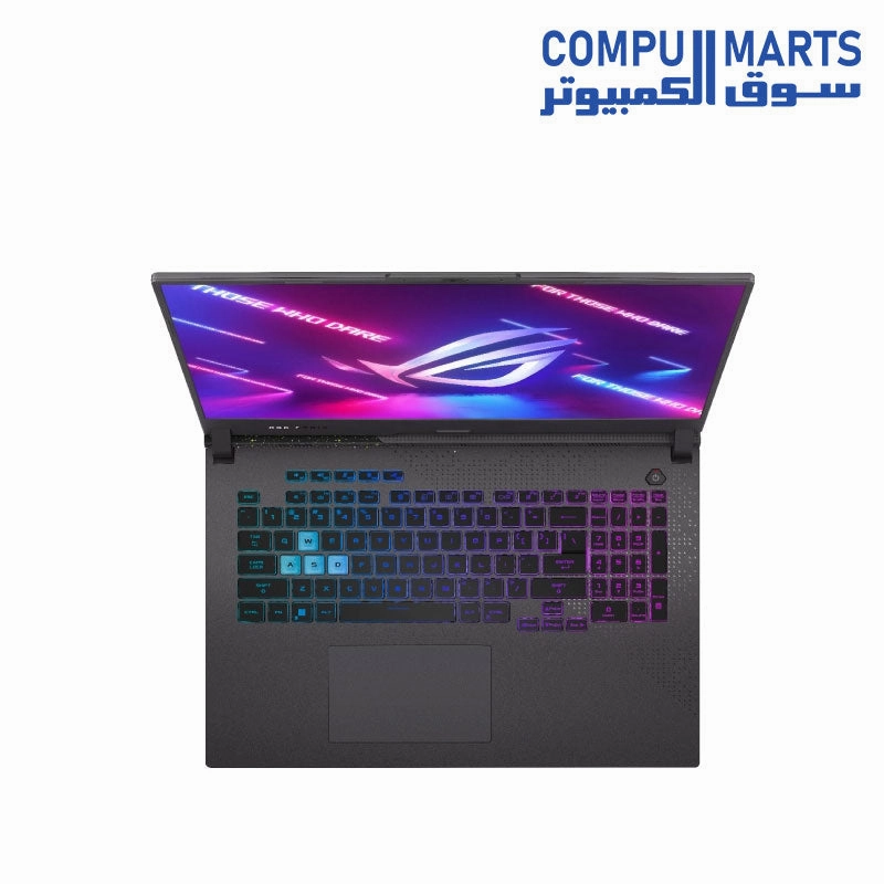 Asus ROG Strix G17 G713PV-HX019W Gaming Laptop 17.3-inch FHD 144Hz AMD R9 7845HX 16GB RAM 1TB SSD RTX 4060 8GB Win11   ROG Backpack, 90NR0C34-M00BL0