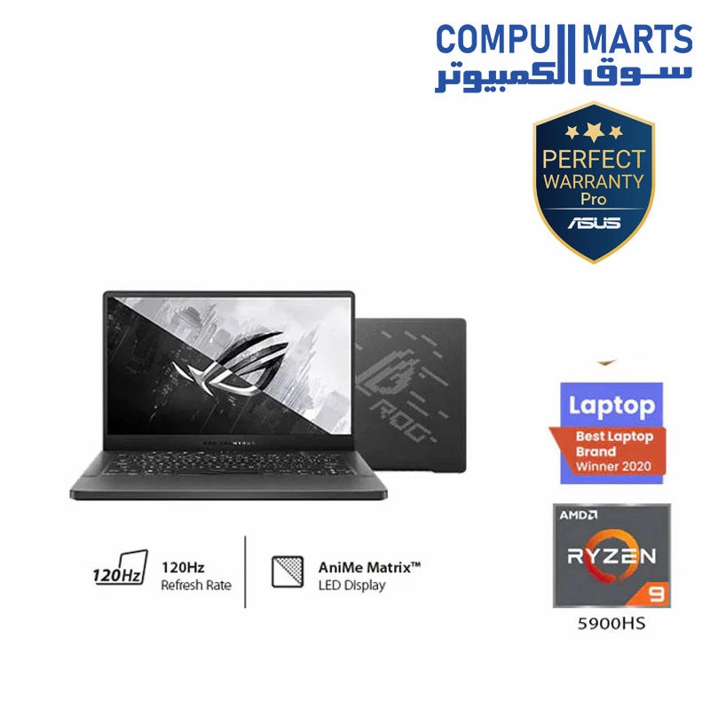 ASUS ROG Zephyrus G14 (2021), 14 INCH  WQHD 120Hz, Ryzen 9 5900HS, RTX 3060 6GB  Gaming Laptop (16GB/1TB SSD/Office 2019/Windows 10/Eclipse Gray/Anime Matrix/1.7 Kg), GA401QM-K2012T motherboard,pc