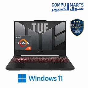 ASUS TUF GAMING A15 FA507NU-LP045W, RYZEN 7 7735HS, 16GB DDR5, 512 SSD, RTX 4050 6GB, 15.6 INCH FHD, IPS ,144HZ, WIN11 motherboard,pc