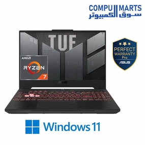 Asus Tuf Gaming A15 FA507RE-HN049w AMD Ryzen R7 6800H, 16GB Ram, 512GB SSD, Nvidia RTX 3050, 15.6 inch FHD, Win 11 - Mecha Gray motherboard,pc