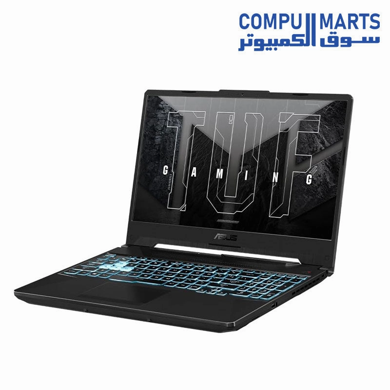 ASUS TUF Gaming F15 FX506HE-HN018W Graphite Black i7-11800H CPU 2.3GHz, 8GB RAM, 512GB SSD, NV RTX 3050 Ti, 4GB VRAM 15.6FHD 144Hz, HD Webcam, WIN11, Backlit-Eng-Arb-KB