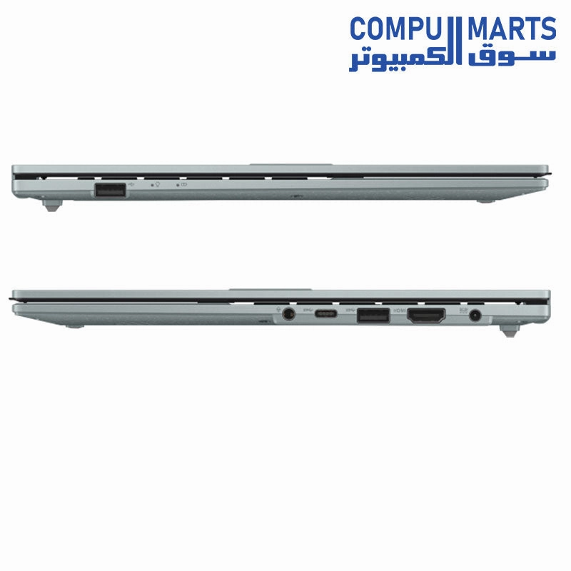 Asus Vivobook Go 15 E1504FA NJ001 Laptop, AMD Ryzen 3 7320U, 256GB SSD, 4GB RAM, 15.6 Inch, FHD LED 60Hz Display, AMD Radeon Graphics, FreeDOS - Green Grey