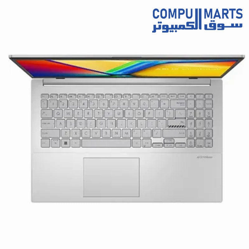 ASUS VivoBook Go 15 E1504GA-NJOO3W Laptop, Intel Core i3-N305 Processor, 15.6 Inch FHD Display, 256 GB SSD, 8 GB RAM DDR4, Intel UHD Graphics, Win11, Cool Silver - 90NB0ZT1-M00BA0