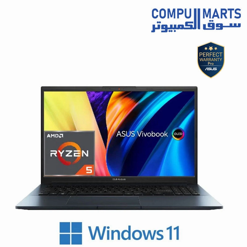 ASUS Vivobook Pro 15 D6500QH-OLED005W AMD Ryzen 5-5600H, 8GB RAM, 512GB SSD, GeForce GTX1650 4GB, 15.6 Inch 2.8K OLED 120Hz, Windows 11 - Quiet Blue motherboard,pc