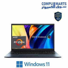 ASUS Vivobook Pro 15 D6500QH-OLED005W AMD Ryzen 5-5600H, 8GB RAM, 512GB SSD, GeForce GTX1650 4GB, 15.6 Inch 2.8K OLED 120Hz, Windows 11 - Quiet Blue mini pc,computer