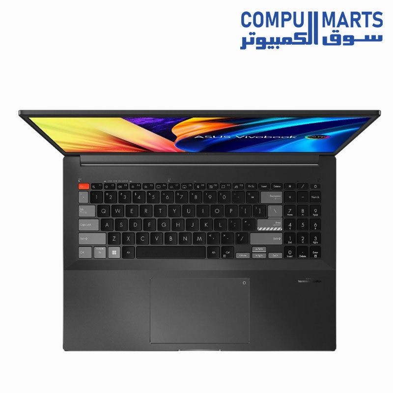 Asus VivoBook Pro X16 OLED Laptop (M7600QC-OLED007W), AMD Ryzen 7 5800H, 16GB RAM, 1TB SSD, NVIDIA GeForce RTX 3050-4GB GDDR6, 16 Inch 4K OLED, Windows 11, Grey