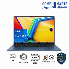ASUS Vivobook S 15 OLED K5504VA-MA007W (2023), Intel Core i7-13700H 13th Gen, 15.6" 3K (2880 x 1620) OLED 120Hz  (16GB/512GB SSD/Iris Xe/Win 11) motherboard,pc