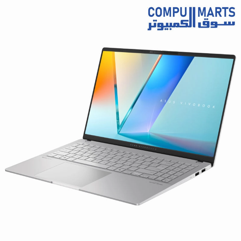ASUS Vivobook S 15 S5507QAD-PS96Snapdragon X Elite X1E-78-100Laptop Qualcomm 12-Core Processor, 16GB RAM, 1TB SSD, Copilot  PC, 15.6 3K 120Hz OLED DisplayWindows 11 Home, Cool Silver