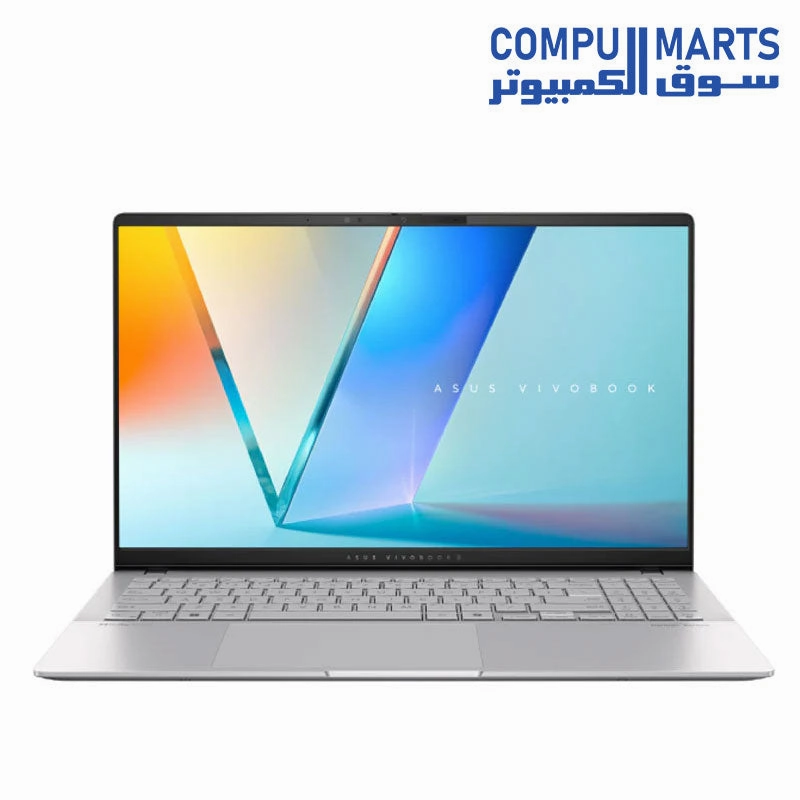 ASUS Vivobook S 15 S5507QAD-PS96Snapdragon X Elite X1E-78-100Laptop Qualcomm 12-Core Processor, 16GB RAM, 1TB SSD, Copilot  PC, 15.6 3K 120Hz OLED DisplayWindows 11 Home, Cool Silver