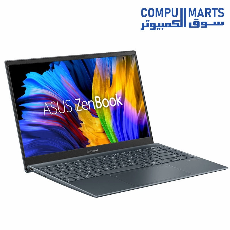 ASUS Zenbook 13 UX325EA-OLED007W CORE i7-1165G7-16GB-SSD 1TB-Intel Iris Xe Graphics-13.3 OLED FHD-Win11-Pine Grey-Free Sleeve