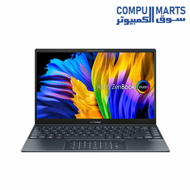 ASUS Zenbook 13 UX325EA-OLED007W CORE i7-1165G7-16GB-SSD 1TB-Intel Iris Xe Graphics-13.3 OLED FHD-Win11-Pine Grey-Free Sleeve