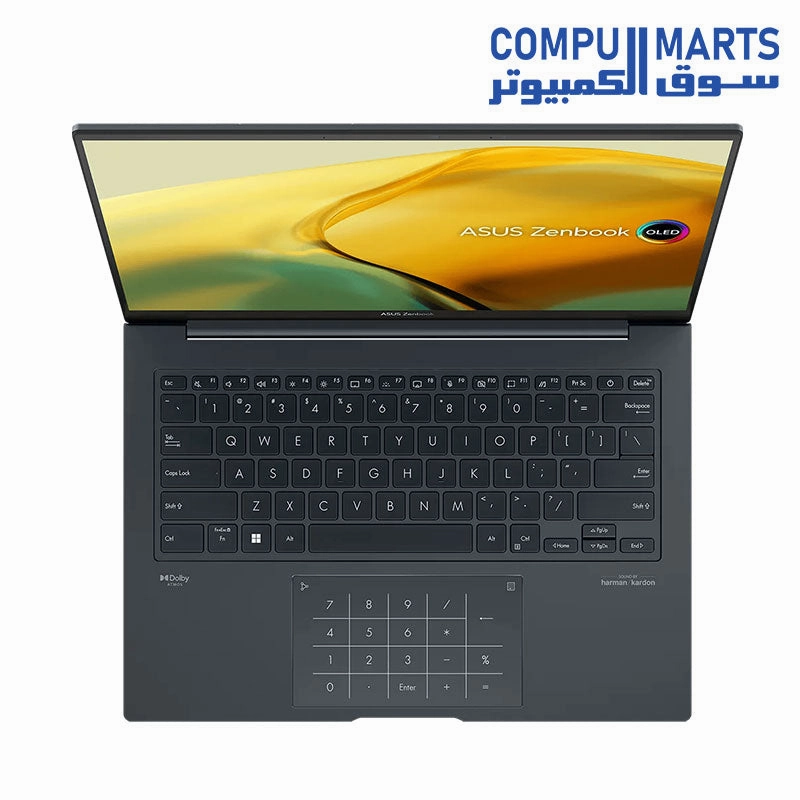 Asus Zenbook 14X (UX3404VA-OLED009W) - Core-i9-13900H, 16GB, 512GB SSD, Intel Iris Xe, 14.5" 2.8K (2880 x 1800) OLED 16:10 120Hz, backlit A/E KB, Win11, Gray, Aluminium material top & bottom, 810H military-grade, 1.5Kgm Sleeve